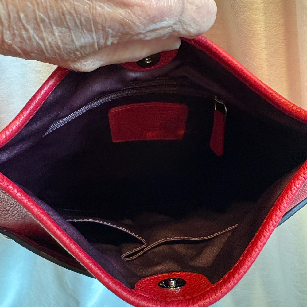 Coach Cherry Red Leather Shoulder Bag NWT - Picture 8 of 8